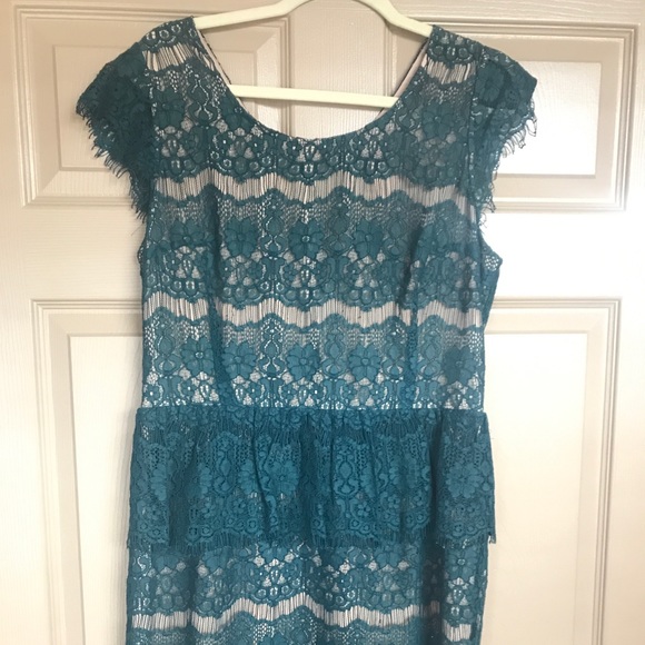 Maeve Dresses & Skirts - Maeve Green Lace Dress from Anthropologie